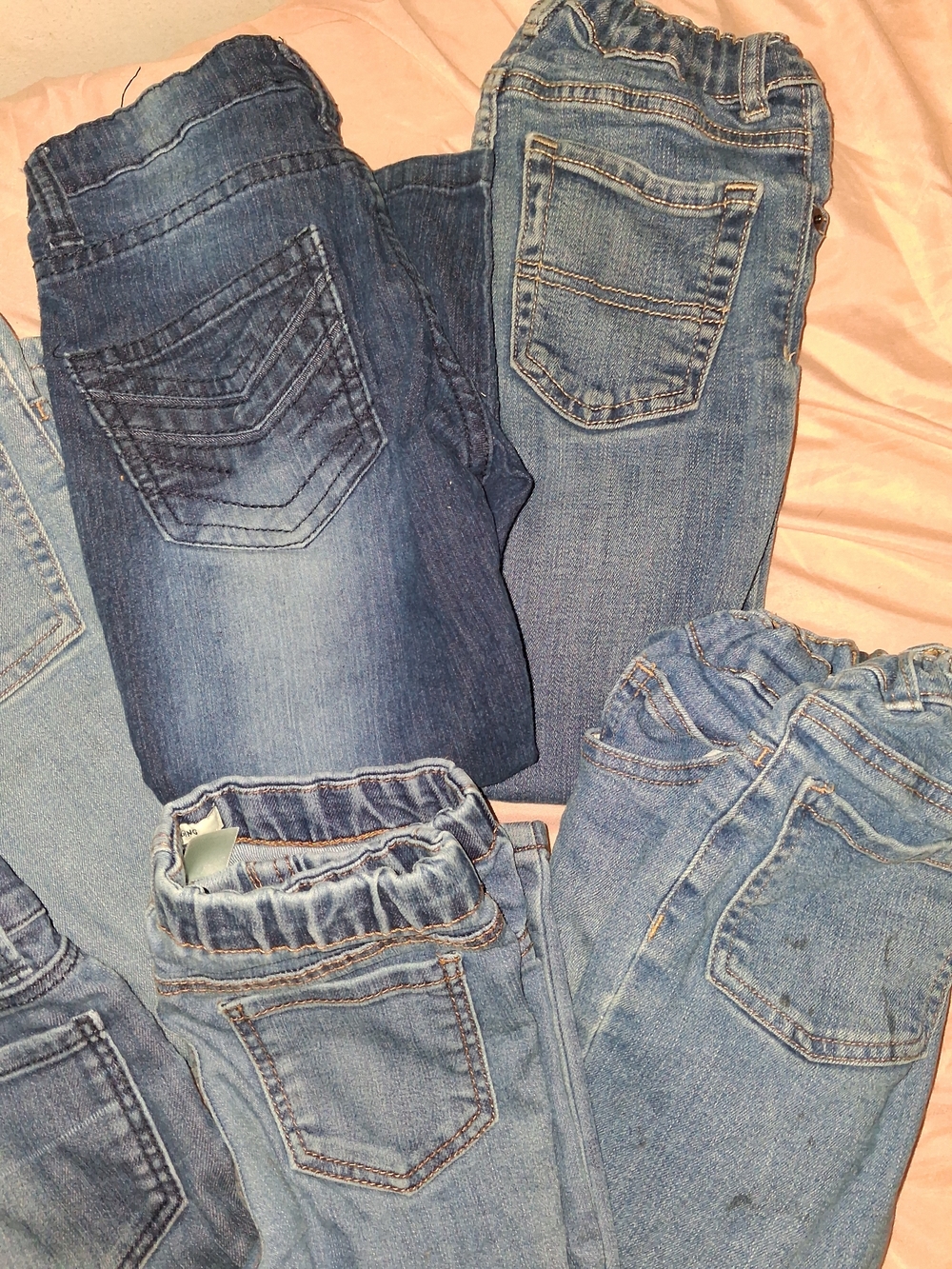 6 Pair Boys Blue Jeans 5t
